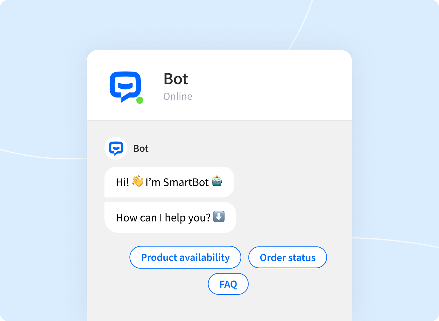 chatbot button menu