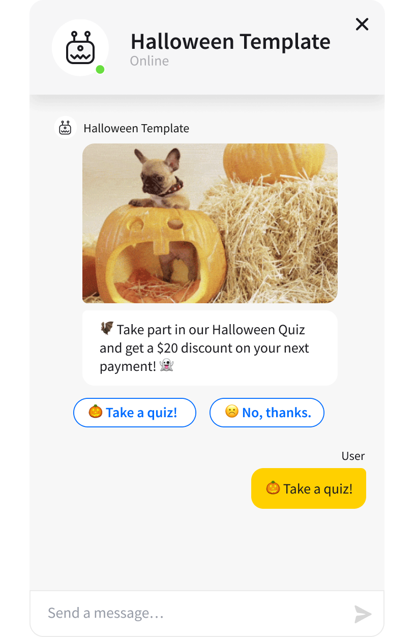 Halloween Template - ready-tu-use ChatBot template widget
