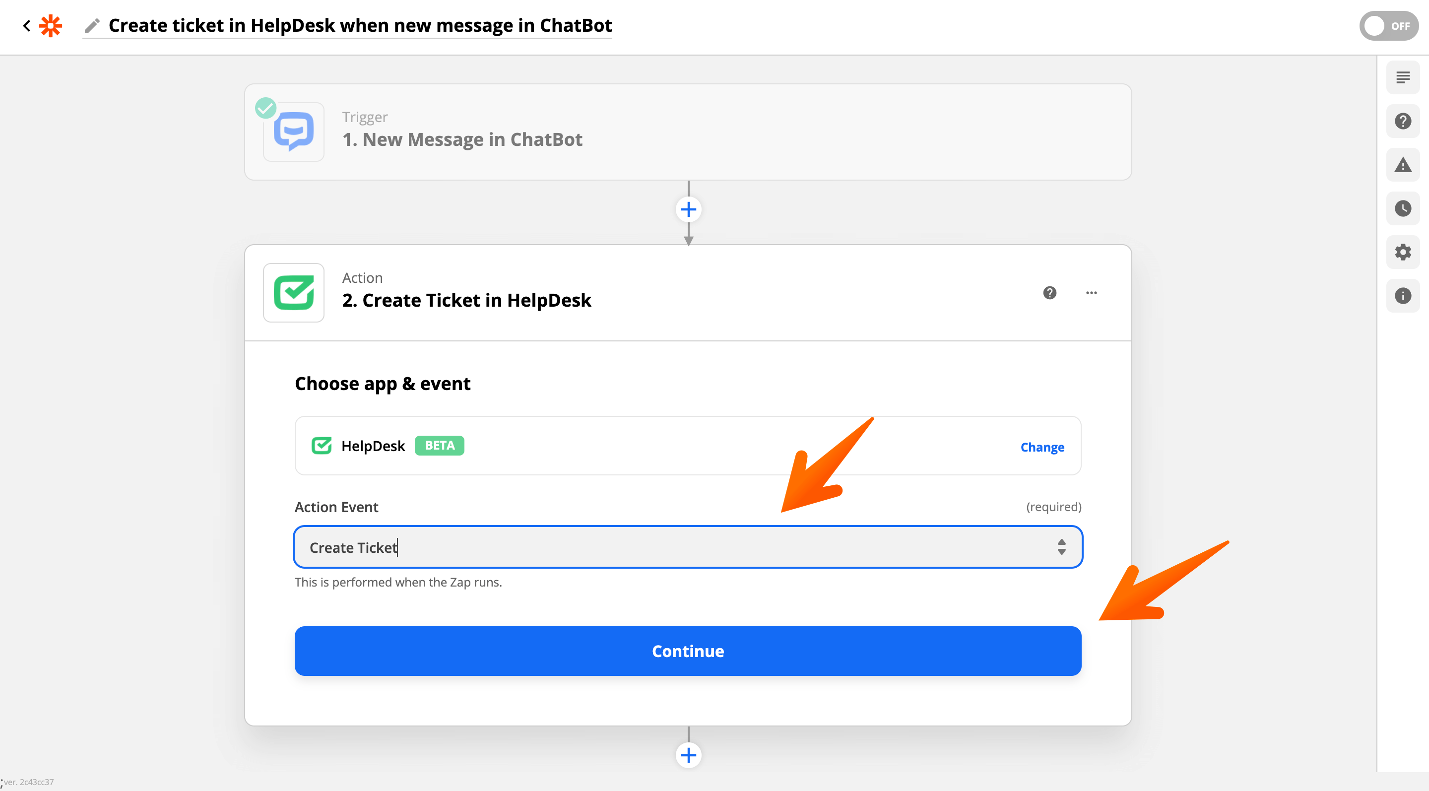 Connect ChatBot with HelpDesk