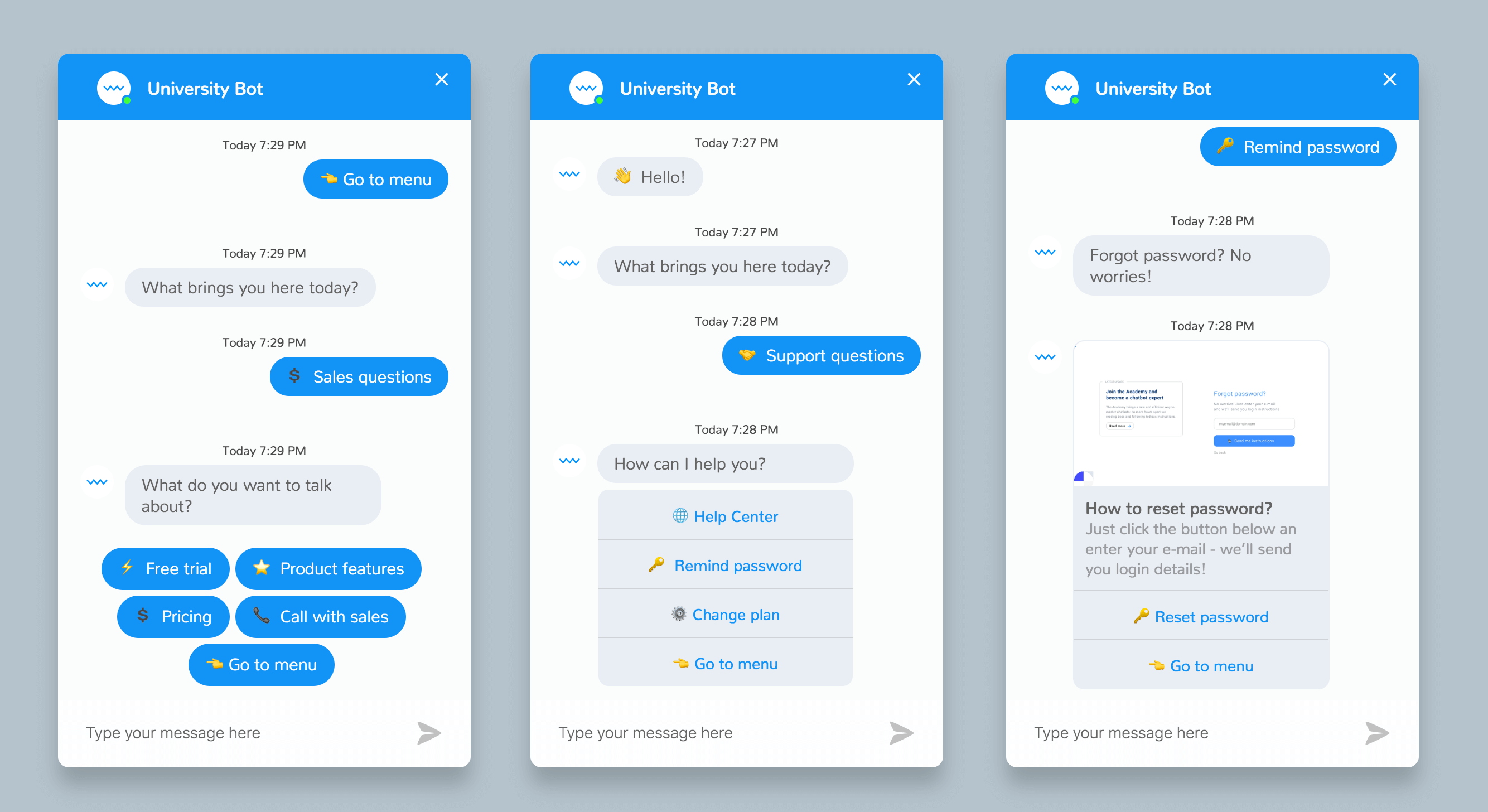 Customer Service chatbot that helps with sales and support queries
