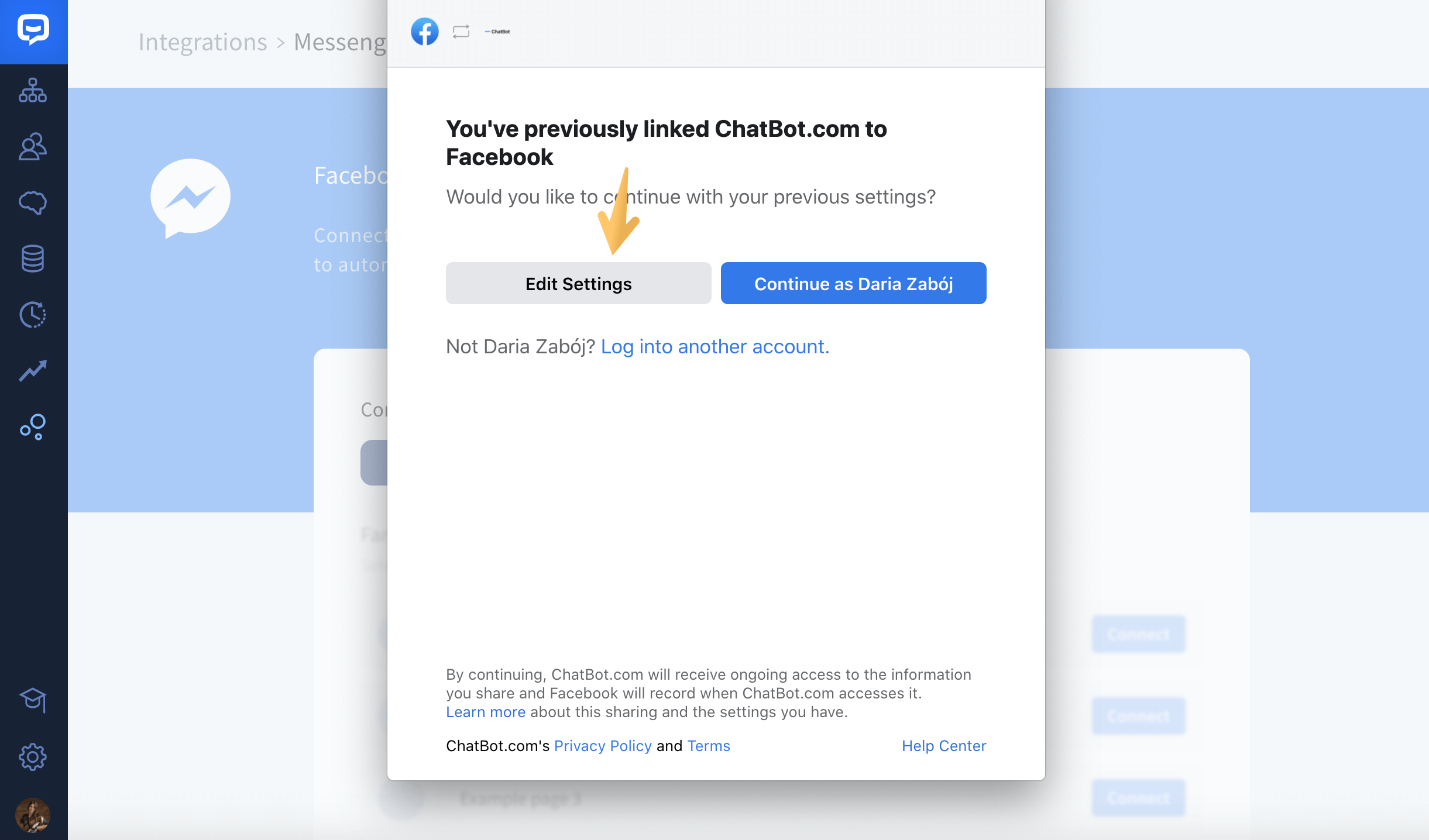 chatbot messenger integration