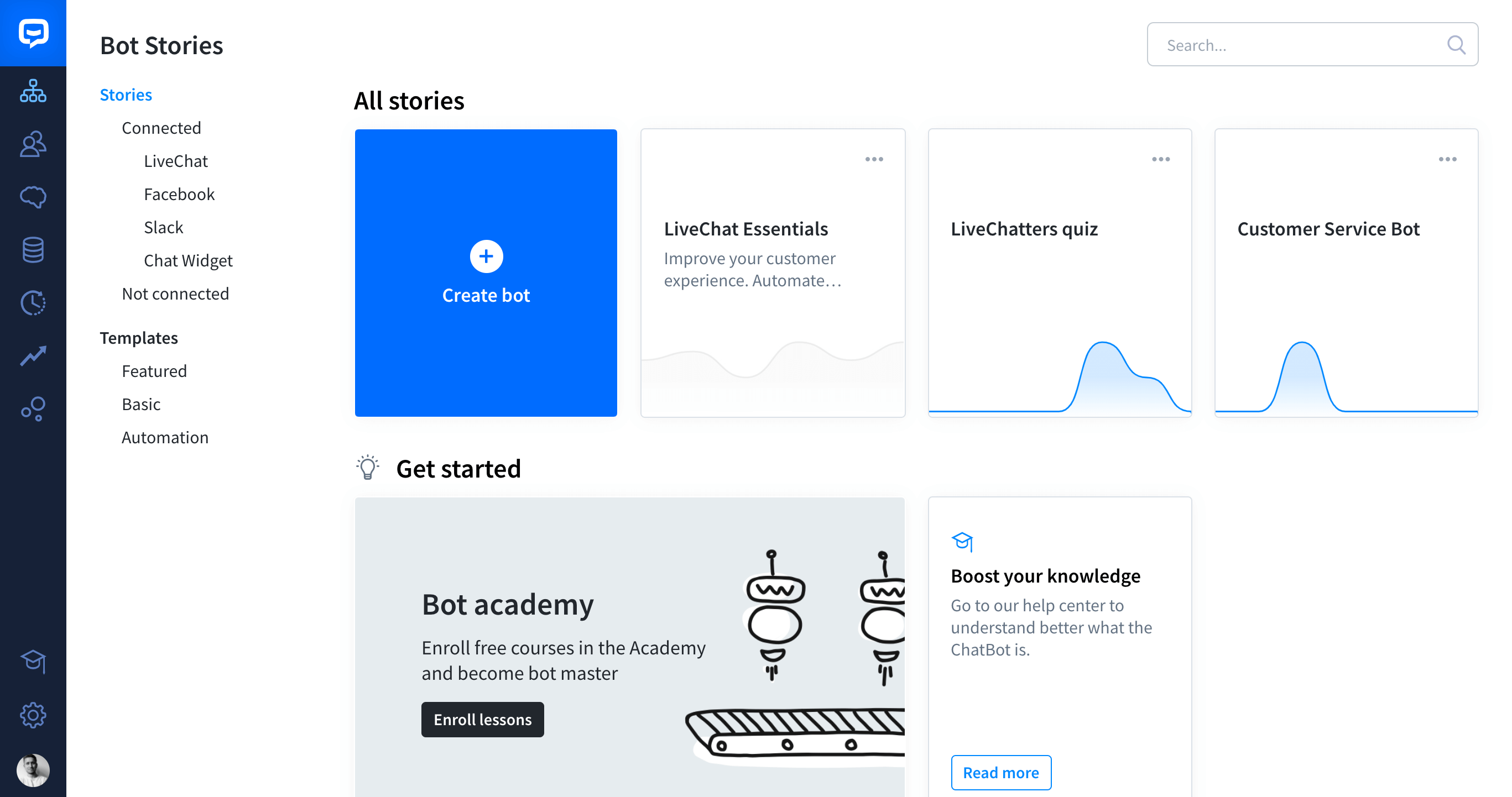 ChatBot dashboard