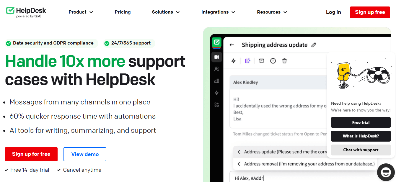 HelpDesk app