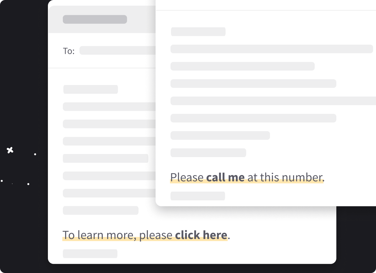Call-to-action examples in emails.
