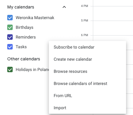 Add and browse calendars in Google Calendar.