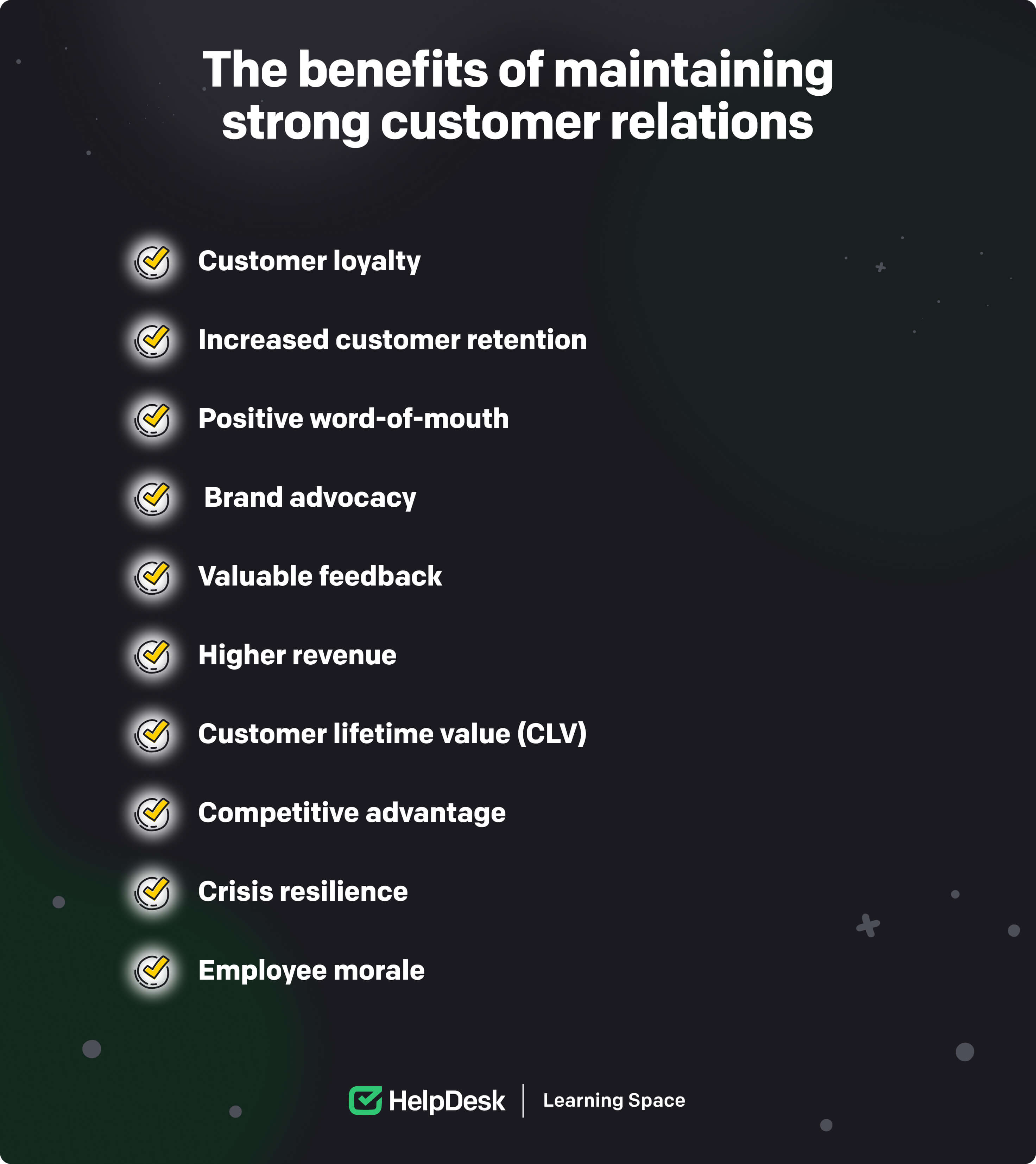 Benefits of maintaining strong customer relations