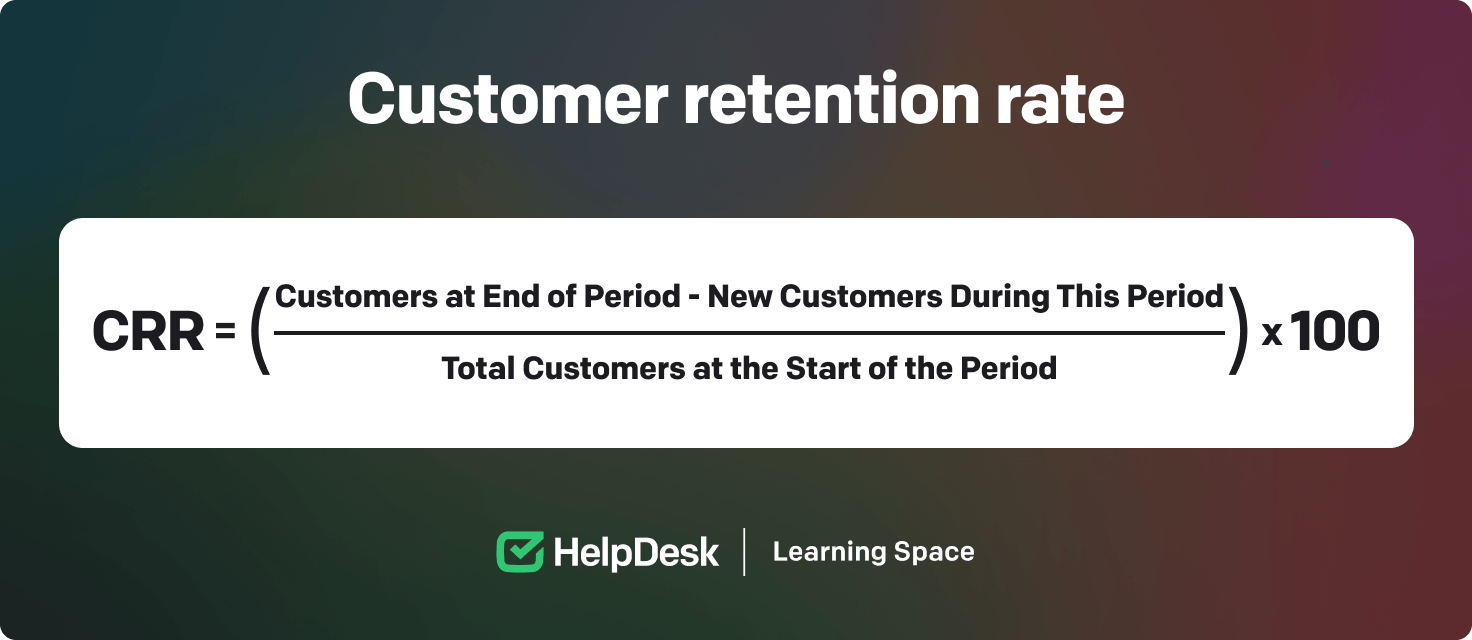 Customer retention rate metric