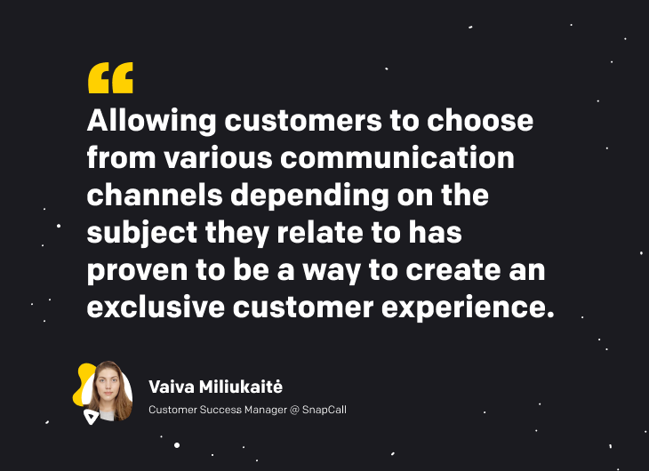 Quote from Vaiva Miliukaitė from SnapCall.