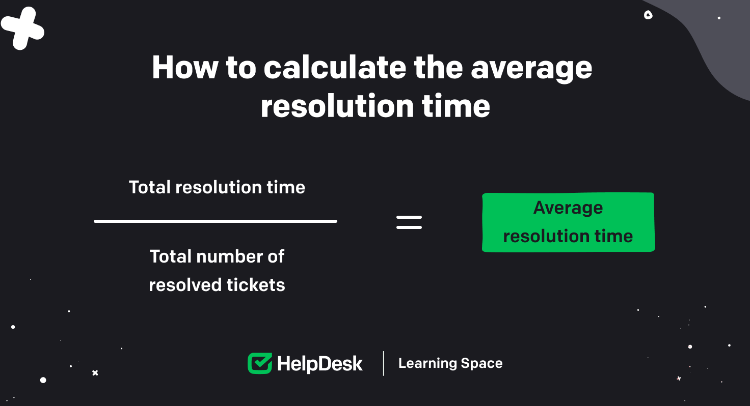 Calculation of the average resolution time.