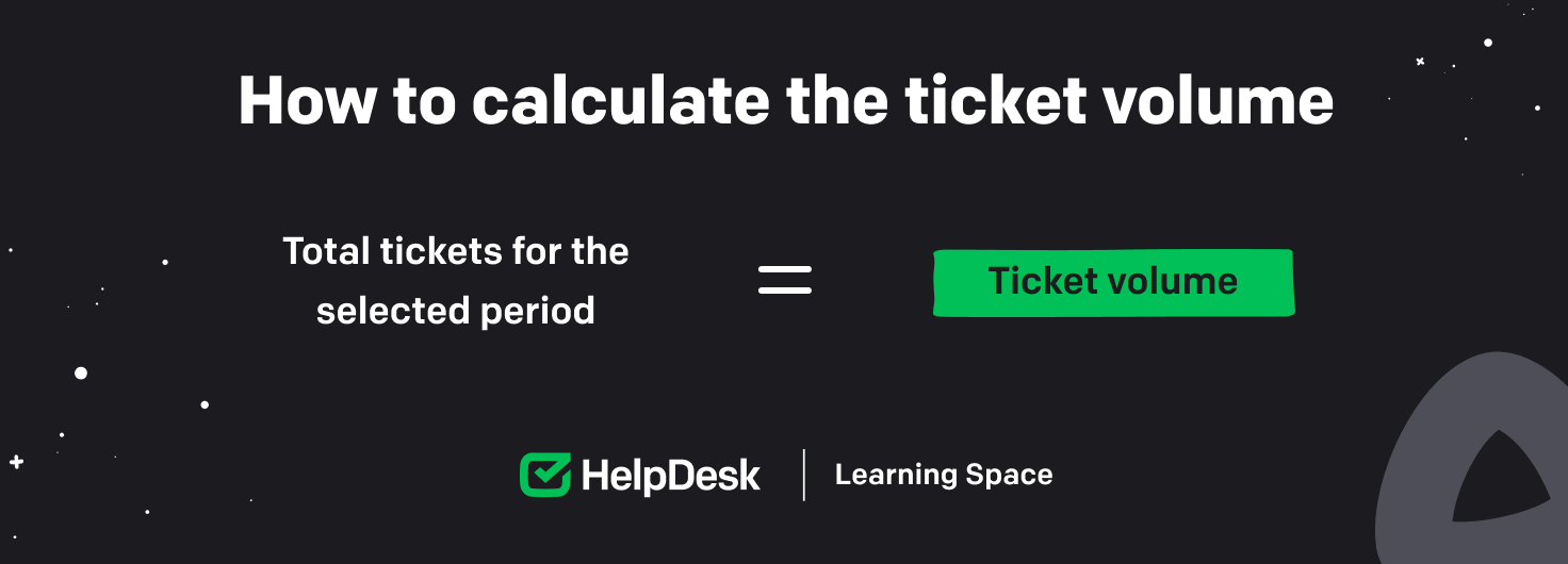 Calculation of the ticket volume.