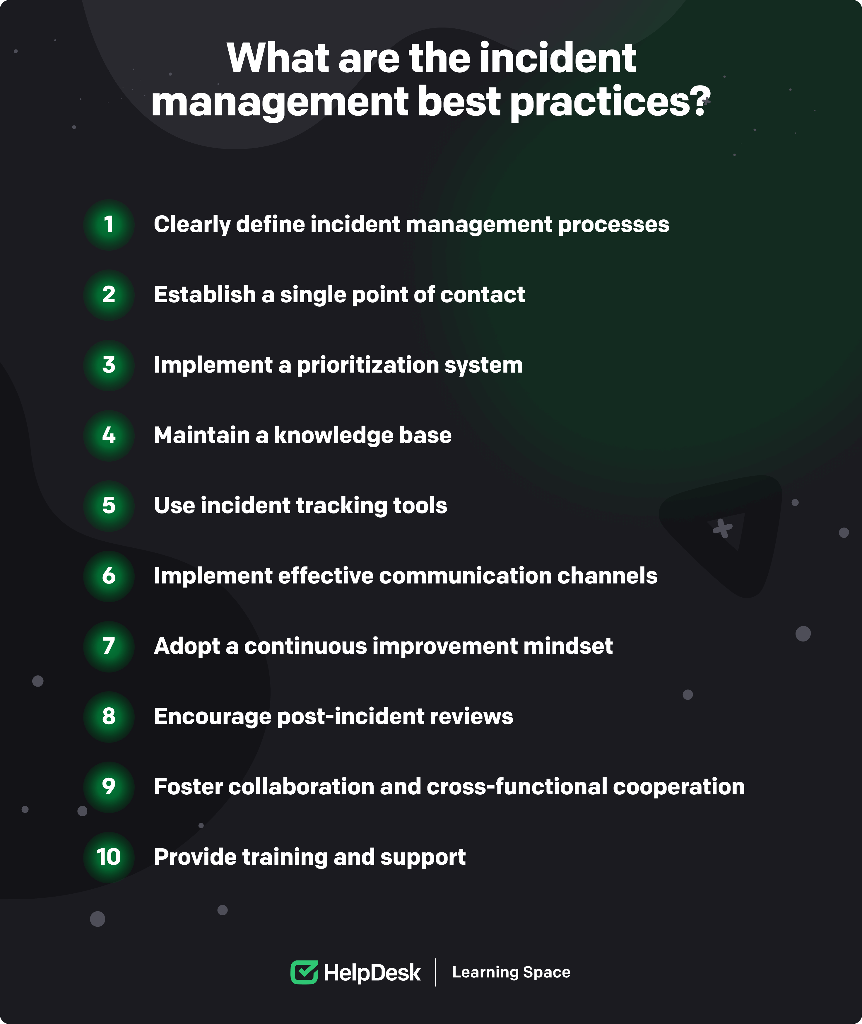 Ten of the best incident management practices