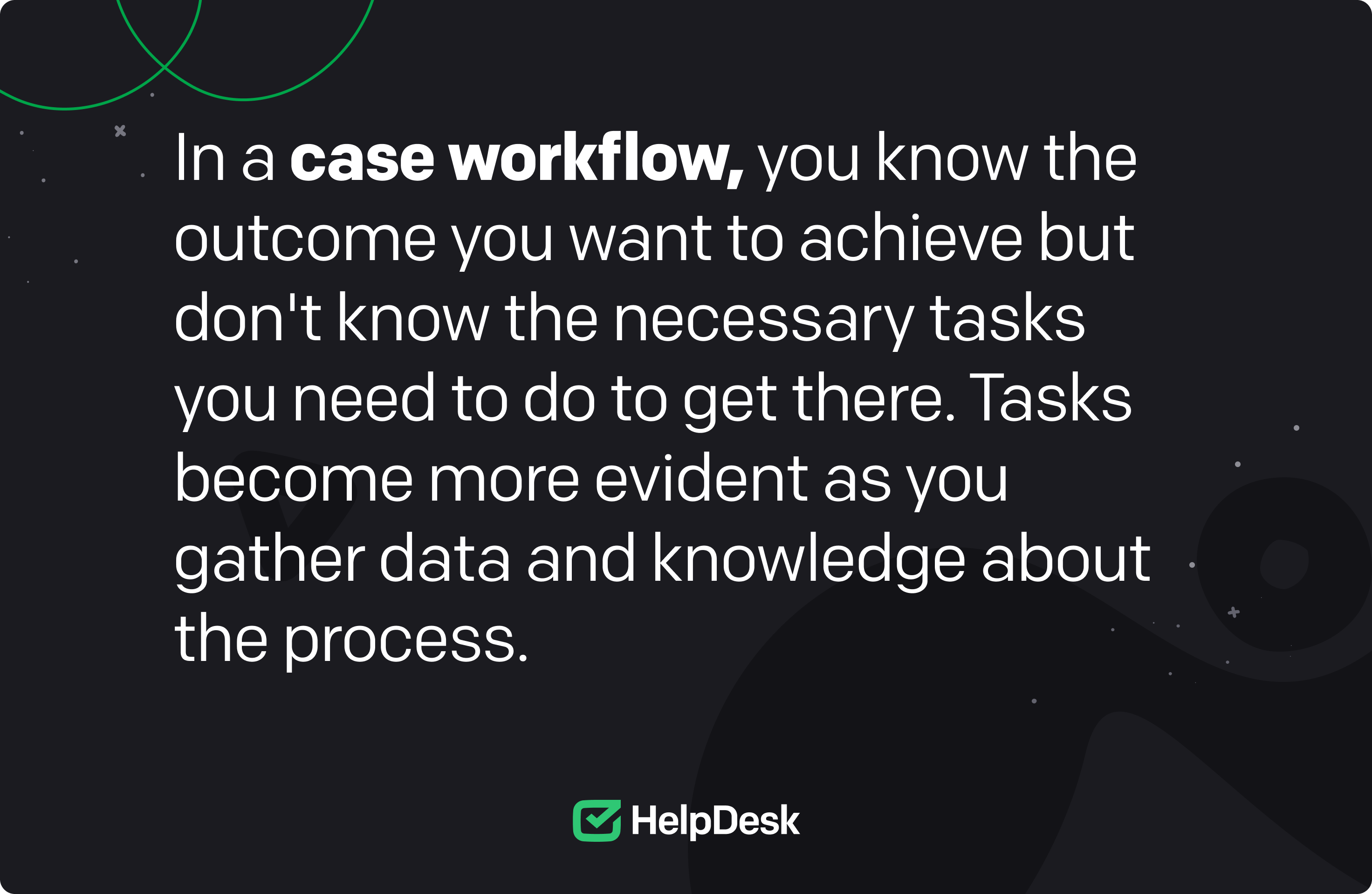 A definition of the case workflow.