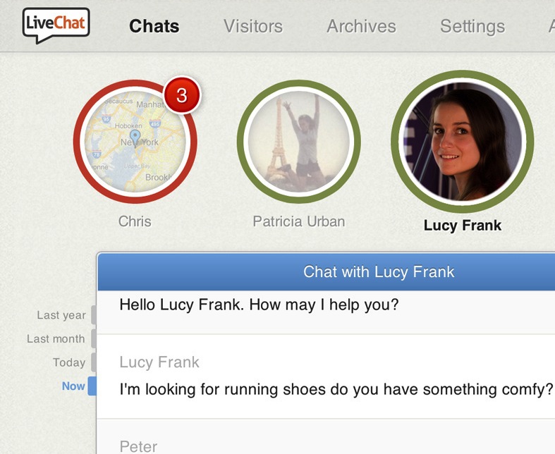 Circle activity notification in LiveChat