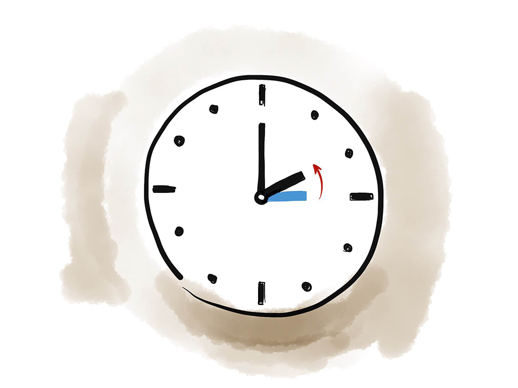 Time change in software is done wrong