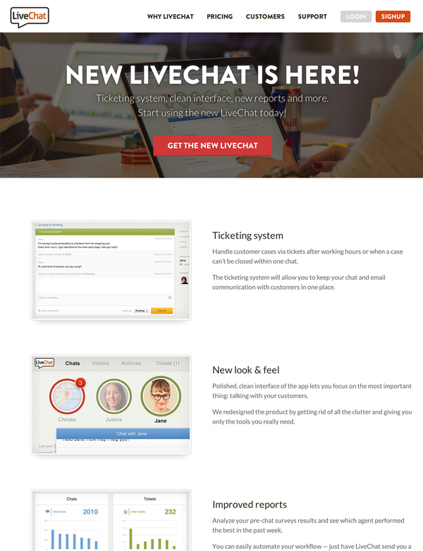 New Livechat is here website