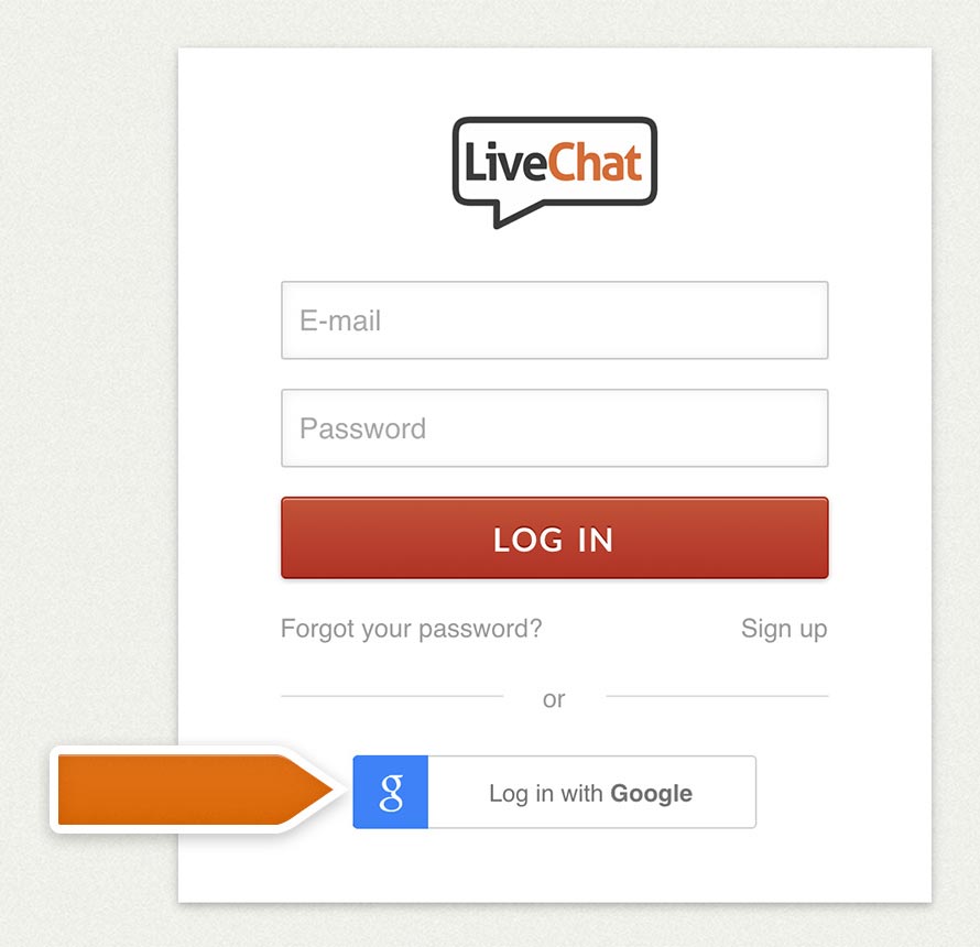 Log in with Google