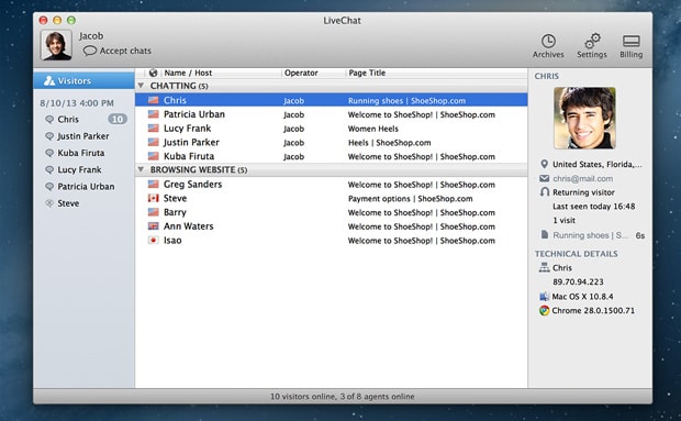 Updated Mac LiveChat application